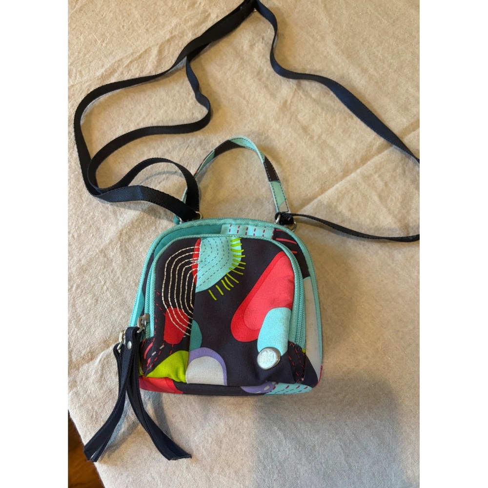 Haiku Crossbody Bag Abstract Multi Color Cyclepet Recycled Travel Wallet Purse